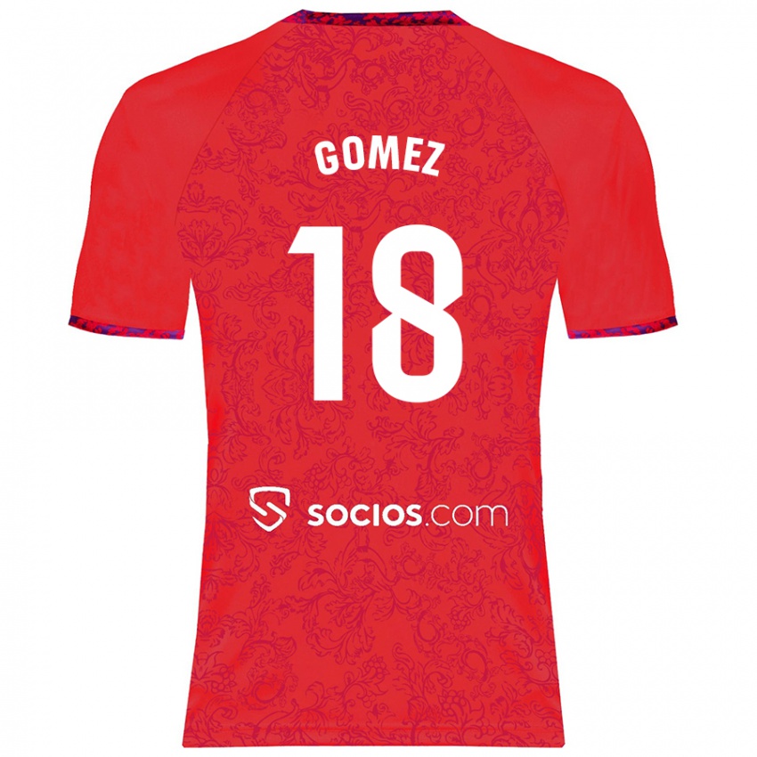 Børn Raúl Gómez #18 Rød Udebane Spillertrøjer 2024/25 Trøje T-Shirt