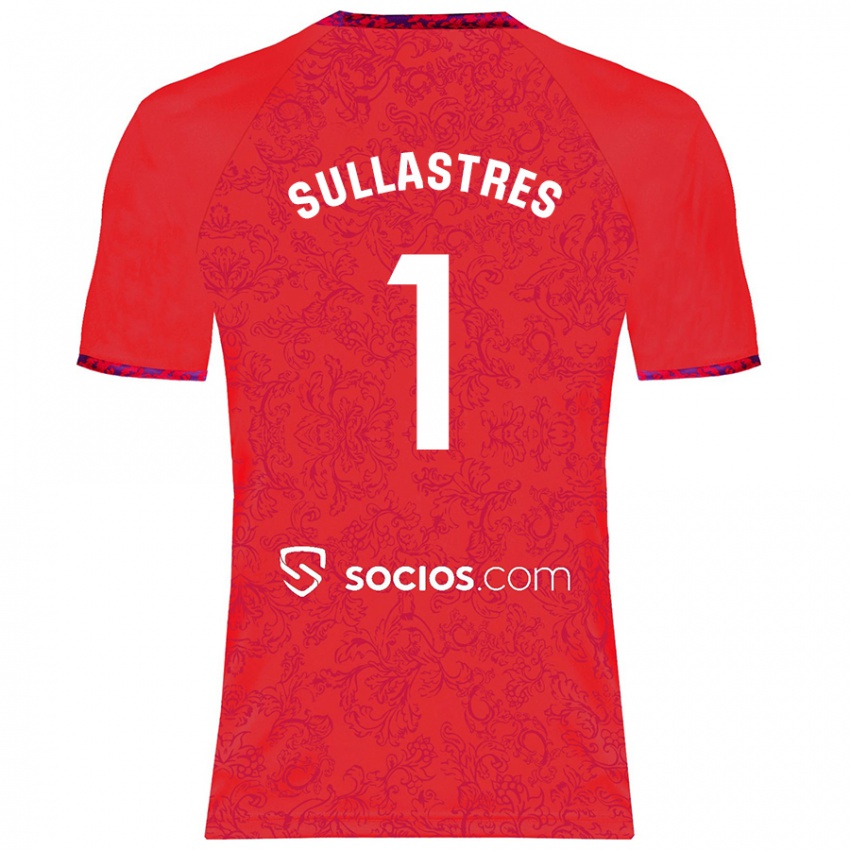 Børn Esther Sullastres Ayuso #1 Rød Udebane Spillertrøjer 2024/25 Trøje T-Shirt