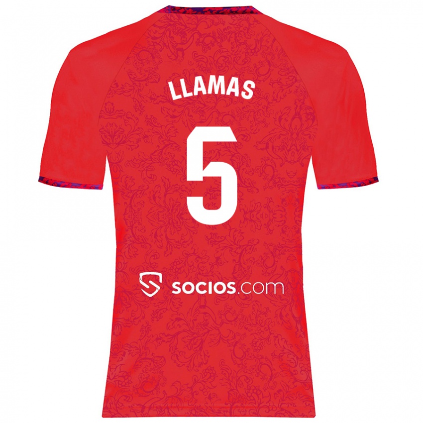 Børn Eva Llamas Hernández #5 Rød Udebane Spillertrøjer 2024/25 Trøje T-Shirt