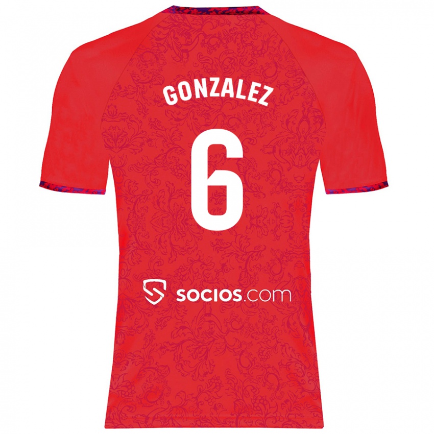 Børn Pamela González #6 Rød Udebane Spillertrøjer 2024/25 Trøje T-Shirt