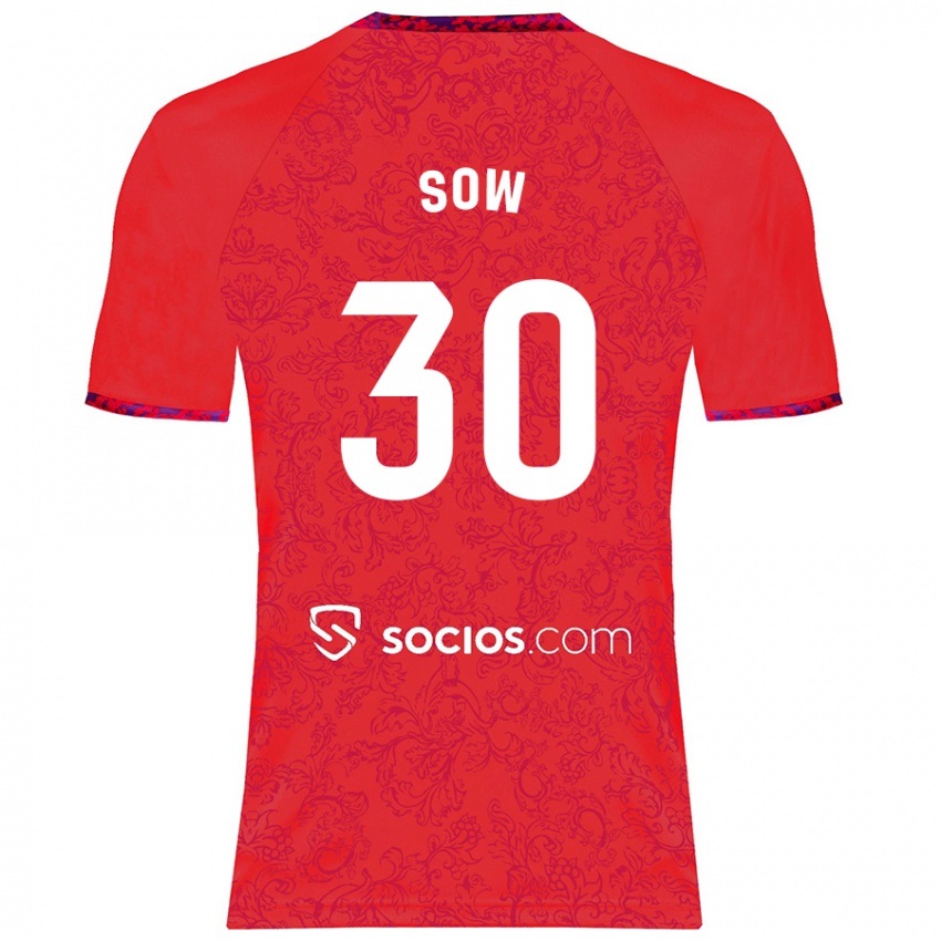 Børn Ibrahima Sow #30 Rød Udebane Spillertrøjer 2024/25 Trøje T-Shirt