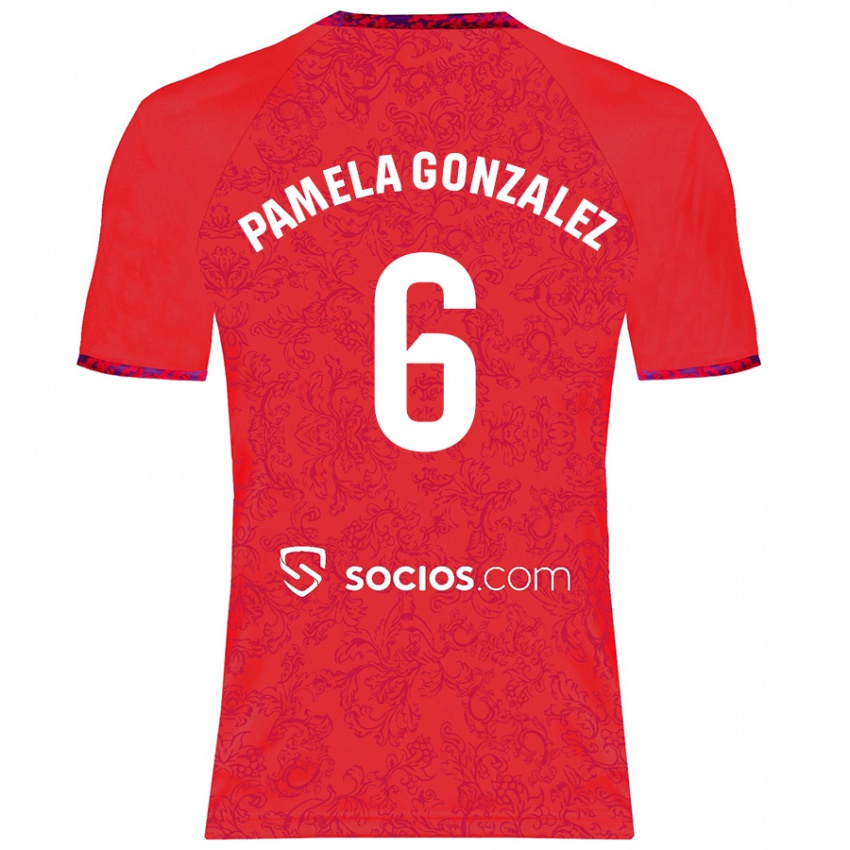 Børn Cinthia Pamela González Medina #6 Rød Udebane Spillertrøjer 2024/25 Trøje T-Shirt