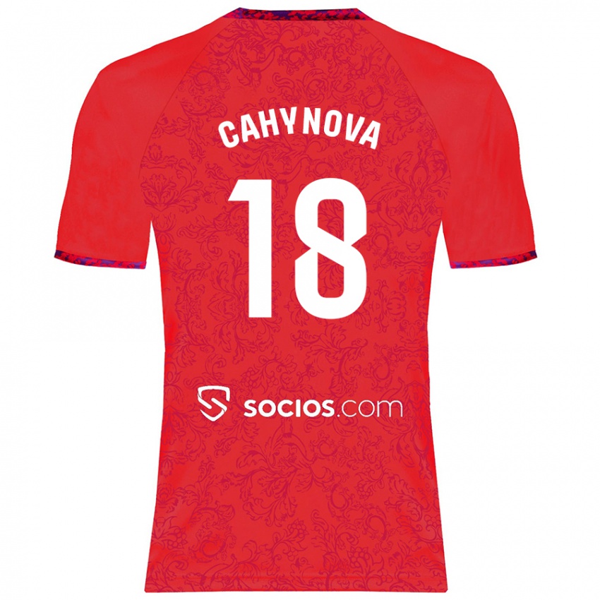 Børn Klara Cahynova #18 Rød Udebane Spillertrøjer 2024/25 Trøje T-Shirt