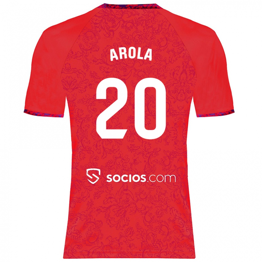 Børn Arola Aparicio Gili #20 Rød Udebane Spillertrøjer 2024/25 Trøje T-Shirt