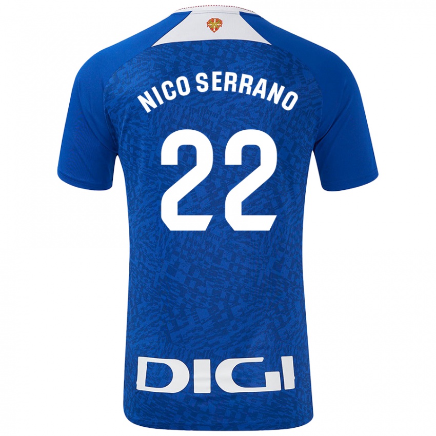 Børn Nico Serrano #22 Kongeblå Udebane Spillertrøjer 2024/25 Trøje T-Shirt