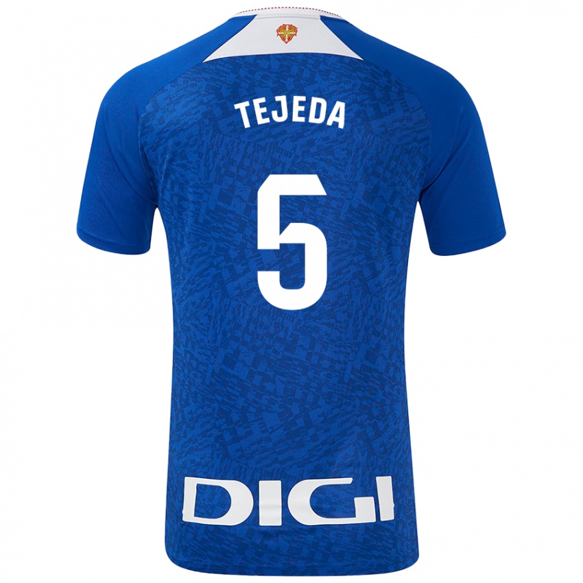 Børn Diego Tejeda #5 Kongeblå Udebane Spillertrøjer 2024/25 Trøje T-Shirt