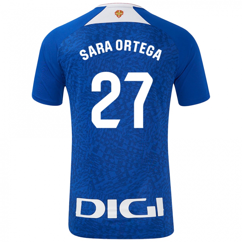 Børn Sara Ortega Ruiz #27 Kongeblå Udebane Spillertrøjer 2024/25 Trøje T-Shirt