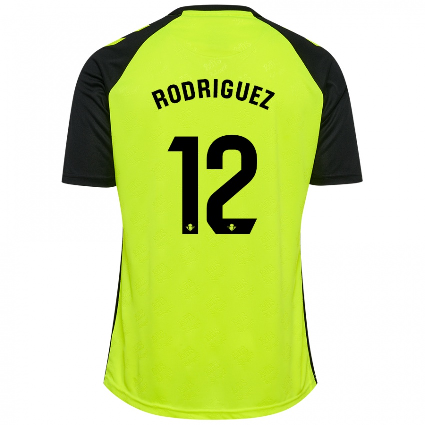 Børn Ricardo Rodríguez #12 Fluorescerende Gul Sort Udebane Spillertrøjer 2024/25 Trøje T-Shirt