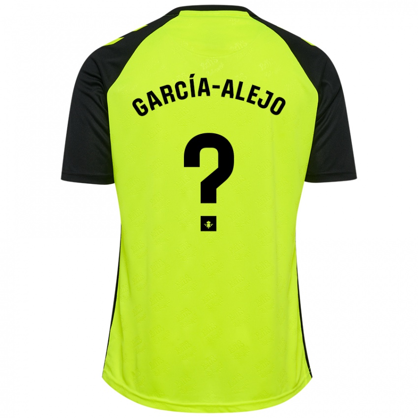 Børn Raúl García-Alejo #0 Fluorescerende Gul Sort Udebane Spillertrøjer 2024/25 Trøje T-Shirt