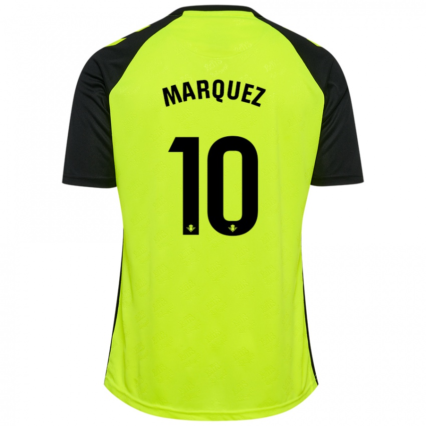 Børn Rosa Márquez #10 Fluorescerende Gul Sort Udebane Spillertrøjer 2024/25 Trøje T-Shirt