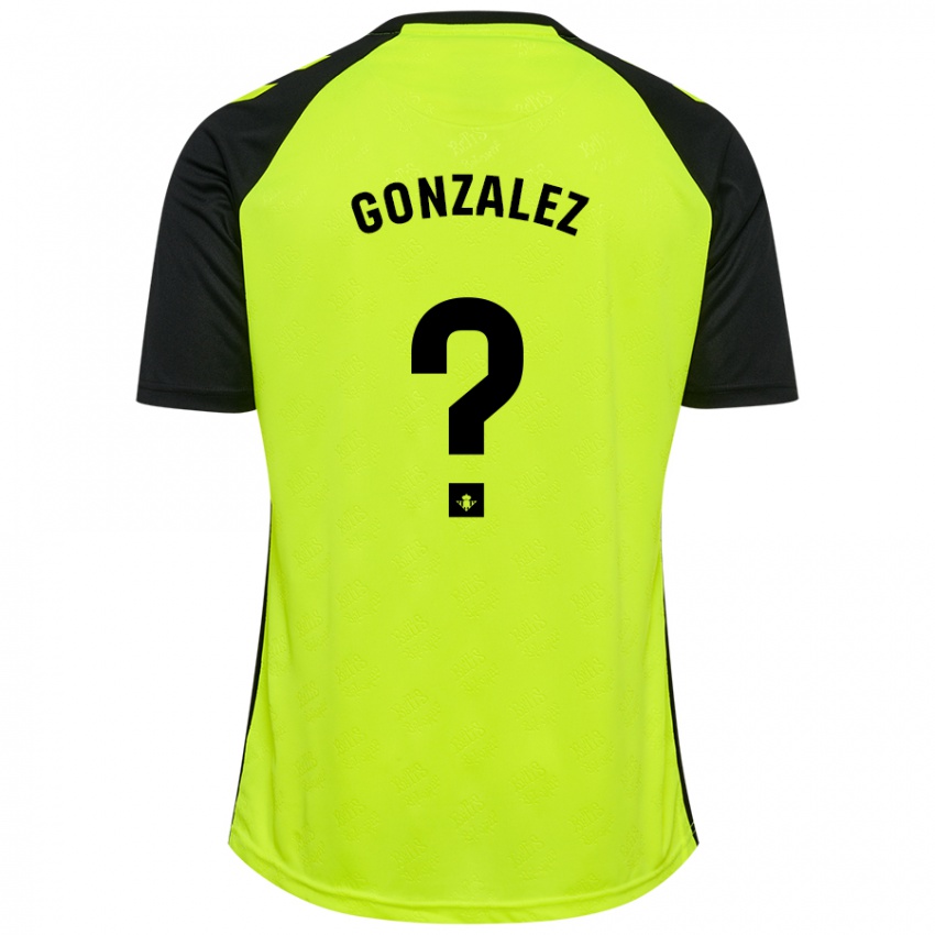 Børn David González #0 Fluorescerende Gul Sort Udebane Spillertrøjer 2024/25 Trøje T-Shirt