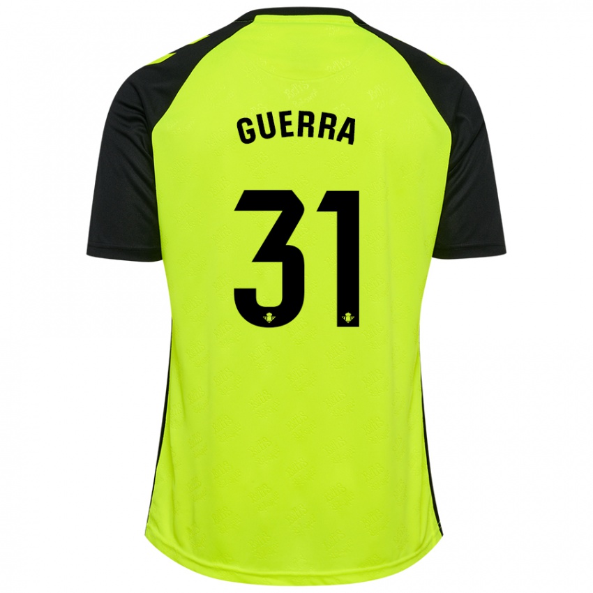 Børn Ana Guerra Morcillo #31 Fluorescerende Gul Sort Udebane Spillertrøjer 2024/25 Trøje T-Shirt