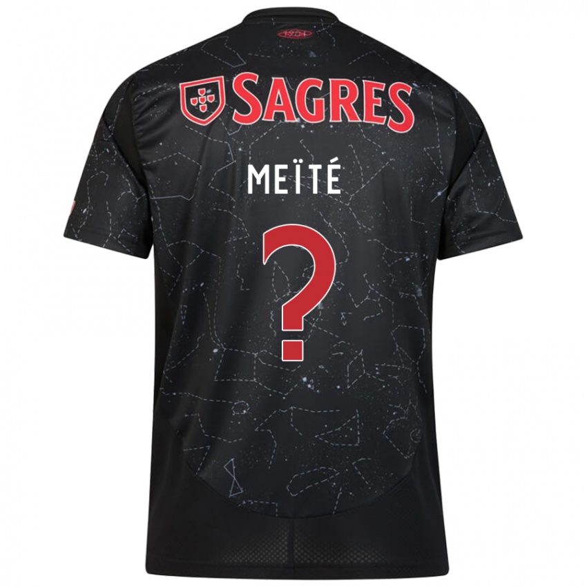 Børn Soualiho Meïté #0 Sort Rød Udebane Spillertrøjer 2024/25 Trøje T-Shirt