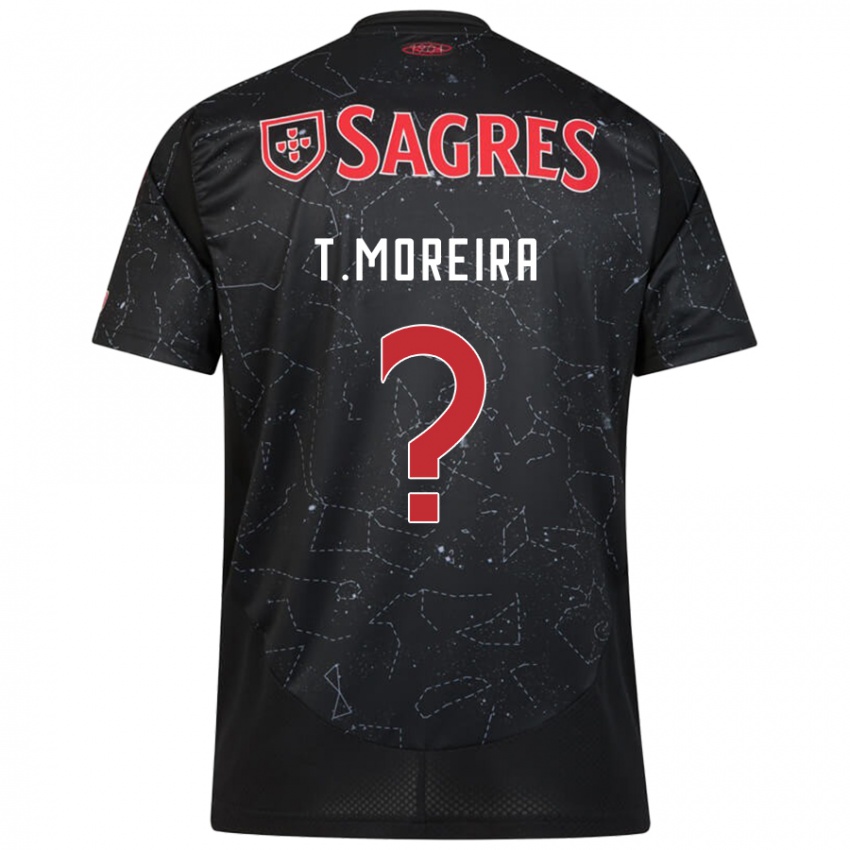 Børn Tomás Moreira #0 Sort Rød Udebane Spillertrøjer 2024/25 Trøje T-Shirt