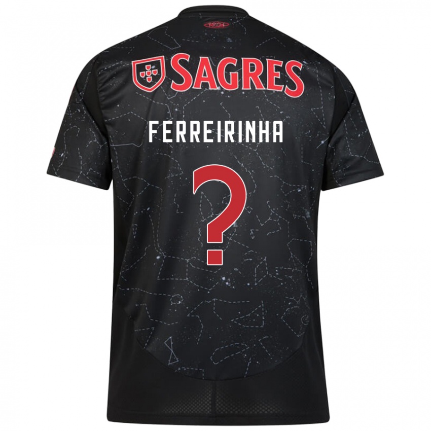 Børn Afonso Ferreirinha #0 Sort Rød Udebane Spillertrøjer 2024/25 Trøje T-Shirt