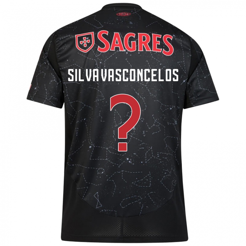 Børn Martim Silva Vasconcelos #0 Sort Rød Udebane Spillertrøjer 2024/25 Trøje T-Shirt