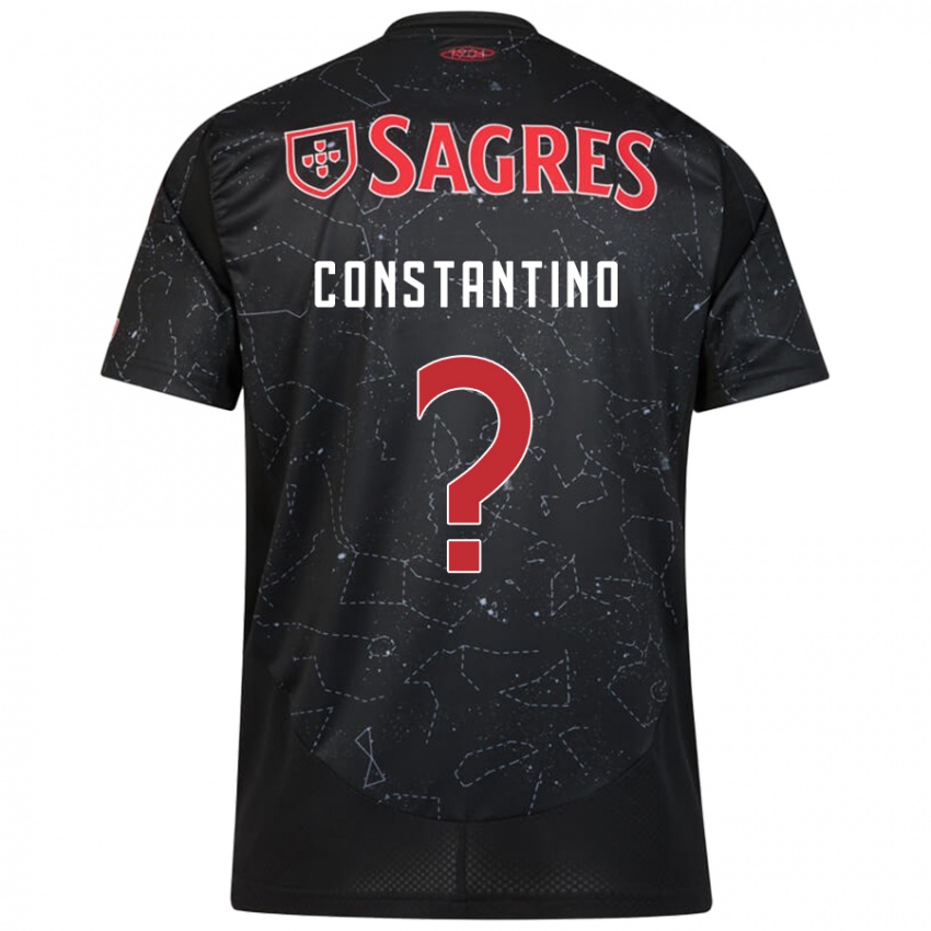 Børn Simão Constantino #0 Sort Rød Udebane Spillertrøjer 2024/25 Trøje T-Shirt