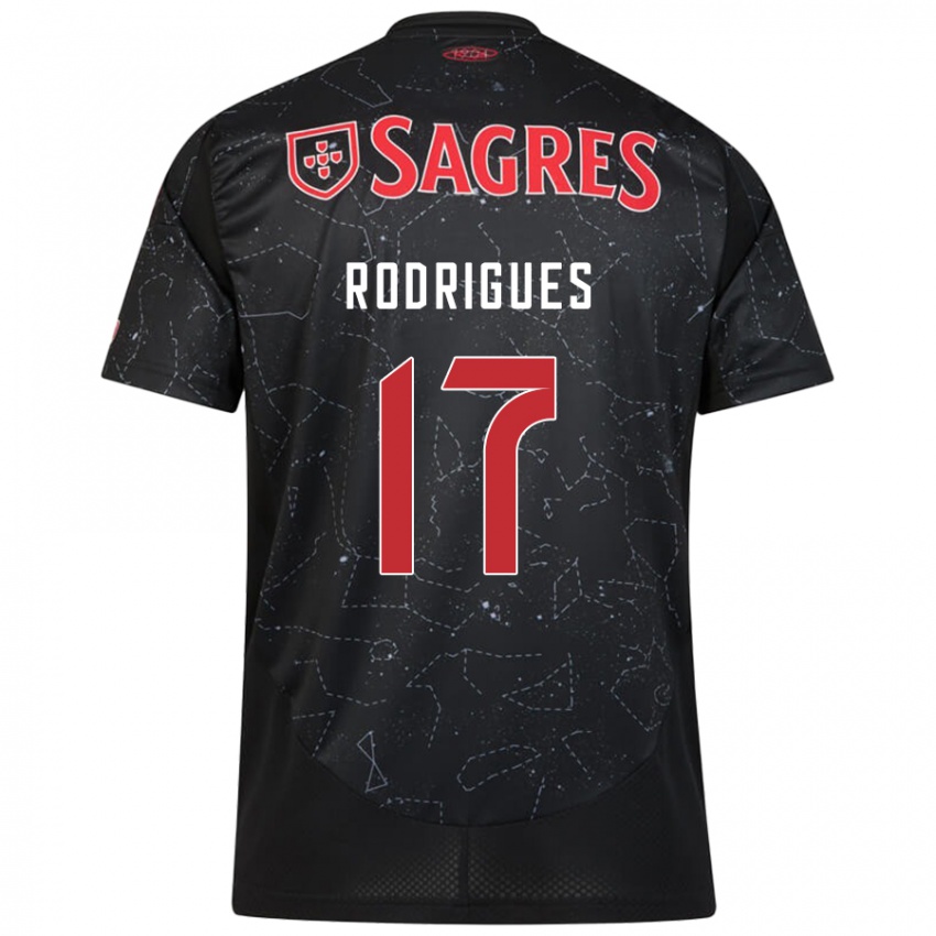 Børn Tiago Rodrigues #17 Sort Rød Udebane Spillertrøjer 2024/25 Trøje T-Shirt