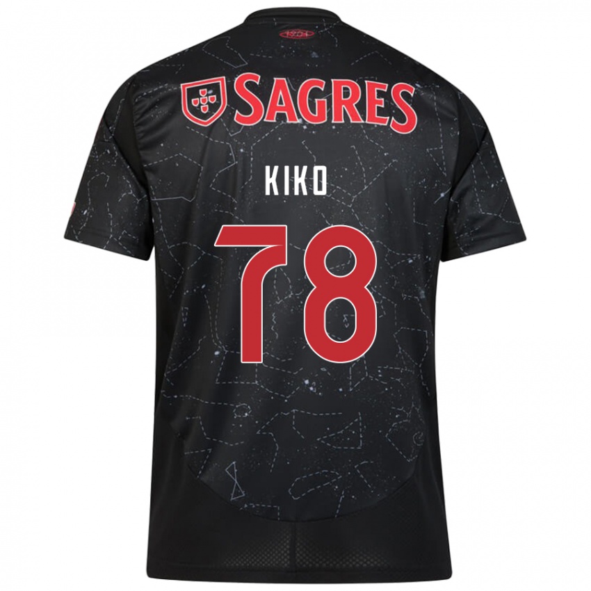 Børn Kiko #78 Sort Rød Udebane Spillertrøjer 2024/25 Trøje T-Shirt