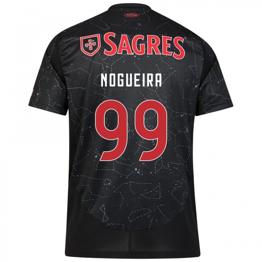 Børn Beatriz Nogueira #99 Sort Rød Udebane Spillertrøjer 2024/25 Trøje T-Shirt