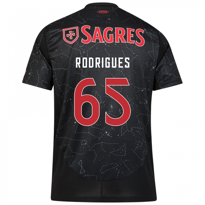 Børn Rafael Rodrigues #65 Sort Rød Udebane Spillertrøjer 2024/25 Trøje T-Shirt