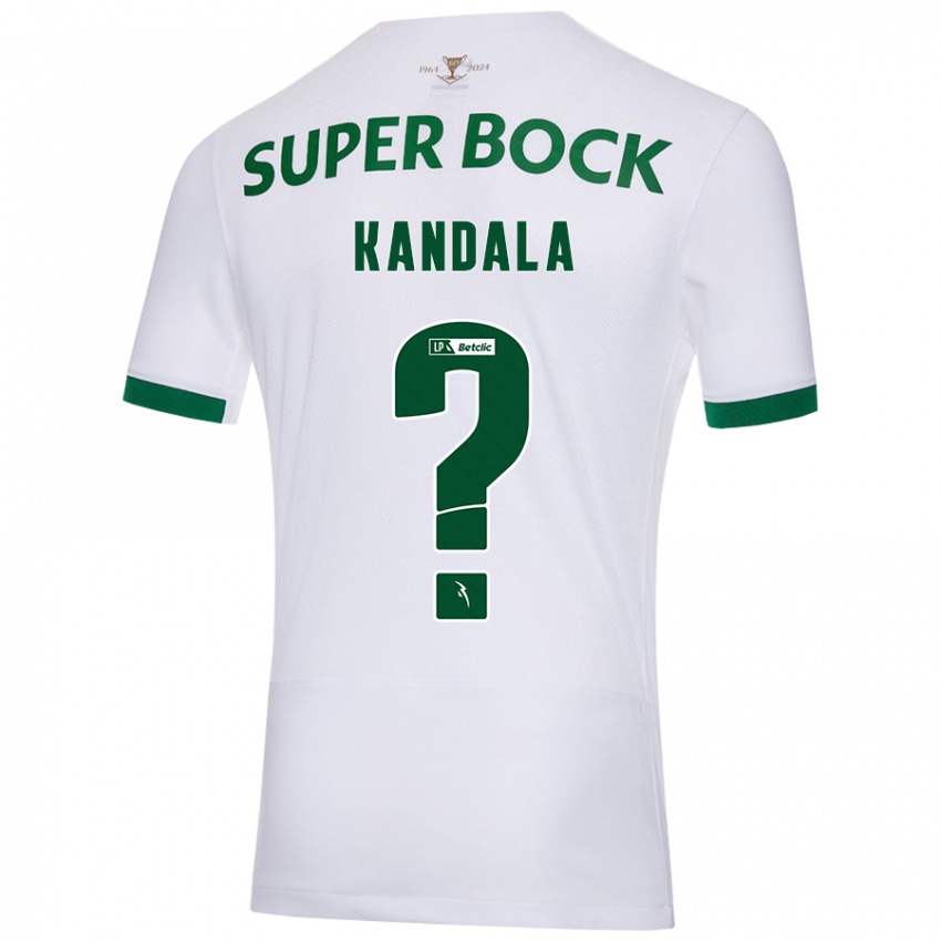 Børn Adair Kandala #0 Hvid Grøn Udebane Spillertrøjer 2024/25 Trøje T-Shirt