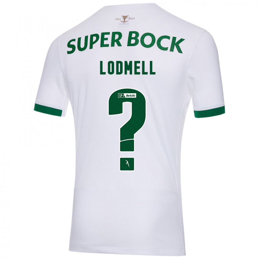 Børn William Lodmell #0 Hvid Grøn Udebane Spillertrøjer 2024/25 Trøje T-Shirt