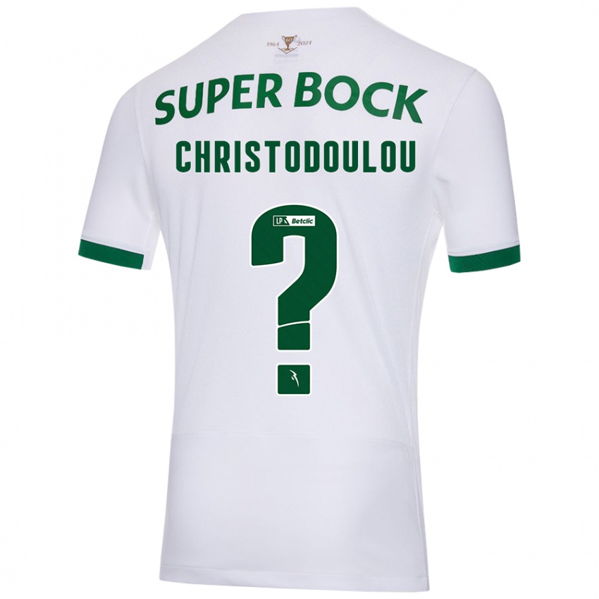 Børn Argyris Christodoulou #0 Hvid Grøn Udebane Spillertrøjer 2024/25 Trøje T-Shirt