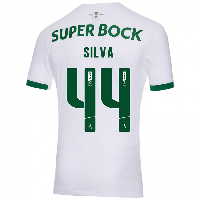 Børn Pedro Silva #44 Hvid Grøn Udebane Spillertrøjer 2024/25 Trøje T-Shirt