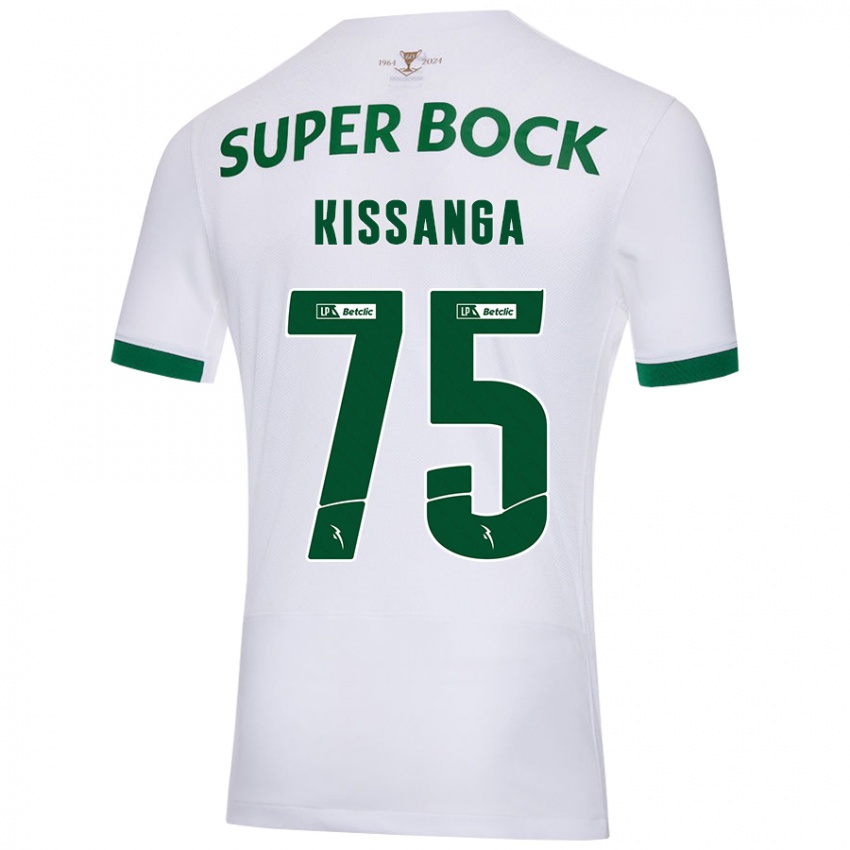 Børn Manuel Kissanga #75 Hvid Grøn Udebane Spillertrøjer 2024/25 Trøje T-Shirt