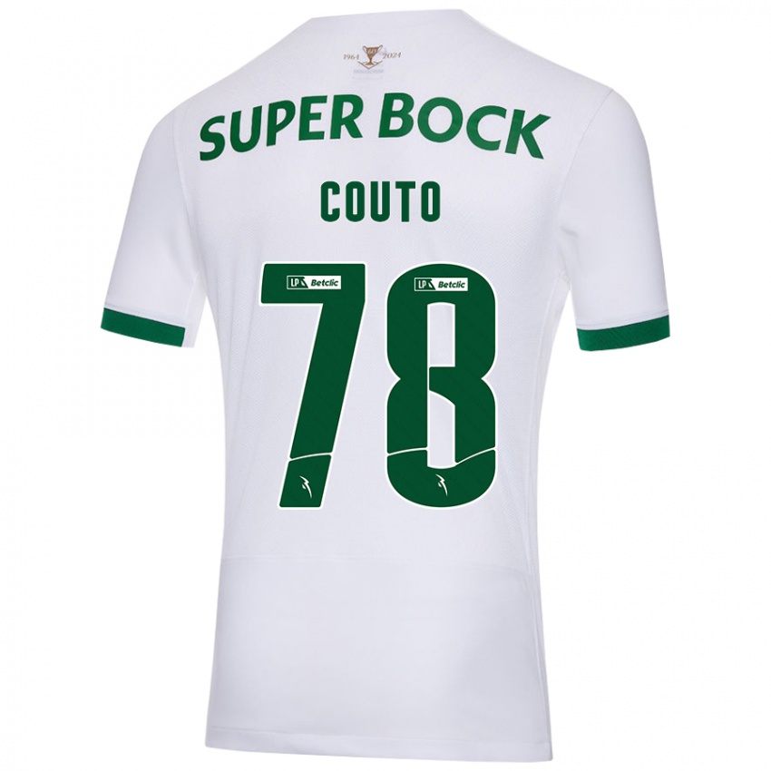 Børn Mauro Couto #78 Hvid Grøn Udebane Spillertrøjer 2024/25 Trøje T-Shirt