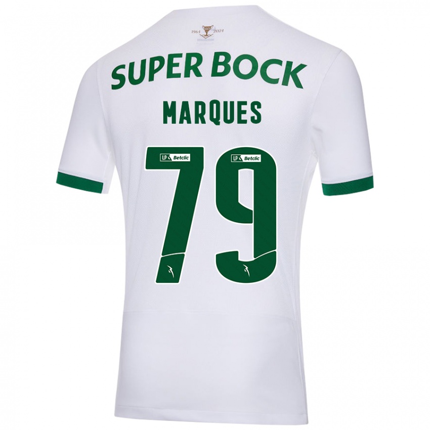 Børn Rodrigo Marquês #79 Hvid Grøn Udebane Spillertrøjer 2024/25 Trøje T-Shirt