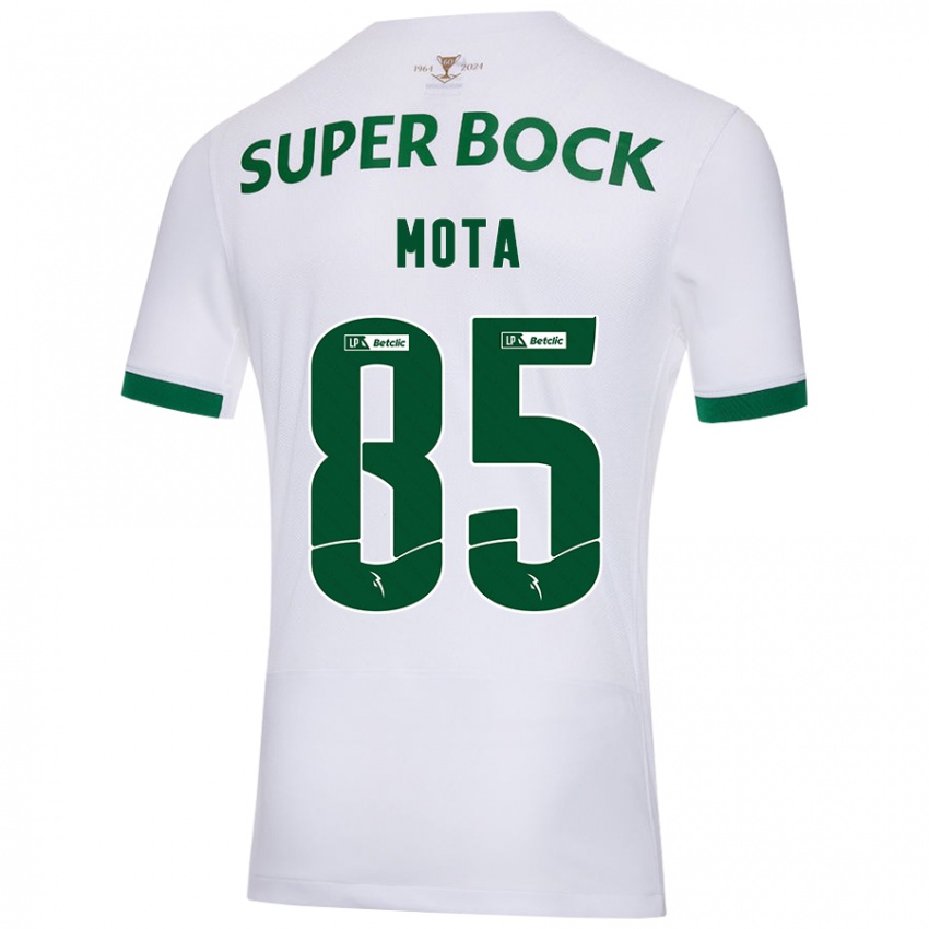 Børn Rafael Mota #85 Hvid Grøn Udebane Spillertrøjer 2024/25 Trøje T-Shirt