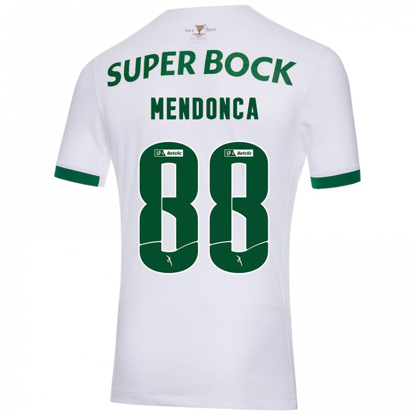 Børn Manuel Mendonça #88 Hvid Grøn Udebane Spillertrøjer 2024/25 Trøje T-Shirt