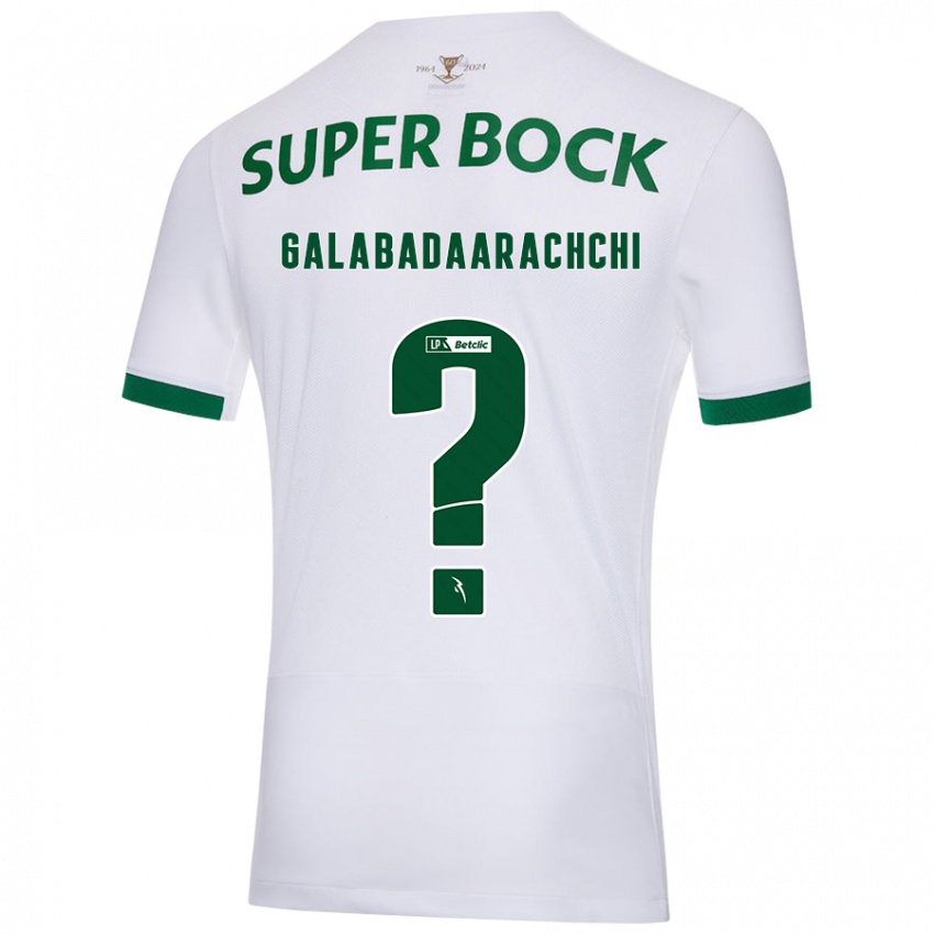 Børn Jacynta Galabadaarachchi #0 Hvid Grøn Udebane Spillertrøjer 2024/25 Trøje T-Shirt