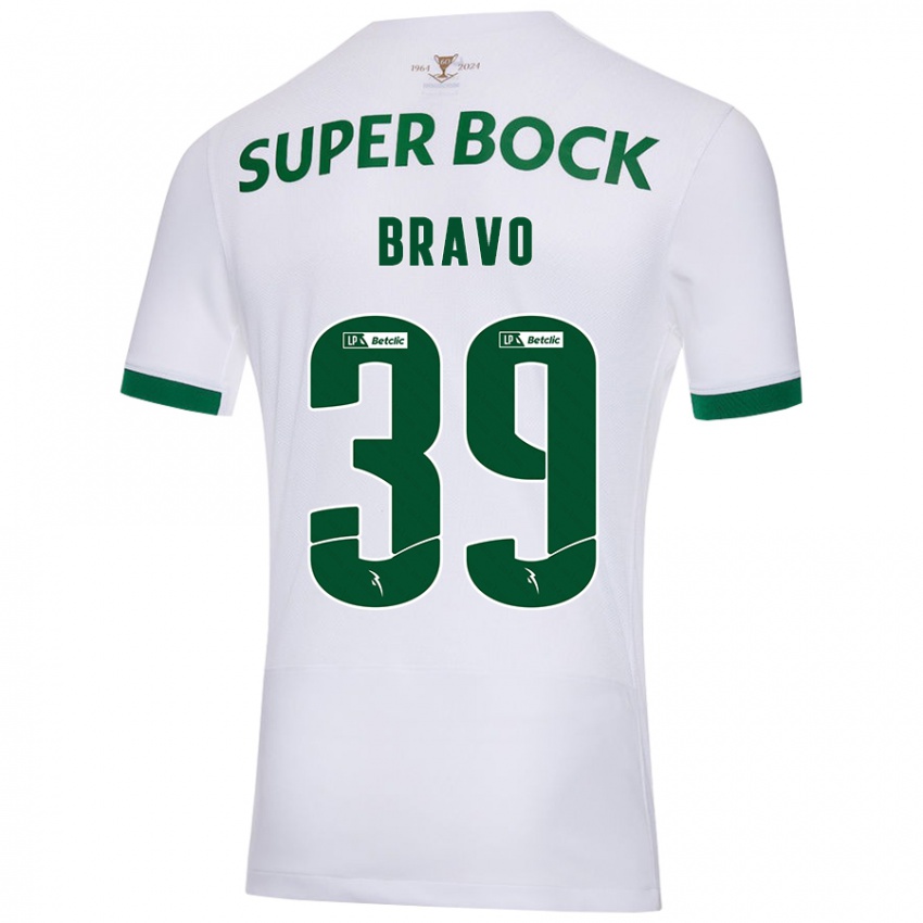 Børn Bravo #39 Hvid Grøn Udebane Spillertrøjer 2024/25 Trøje T-Shirt