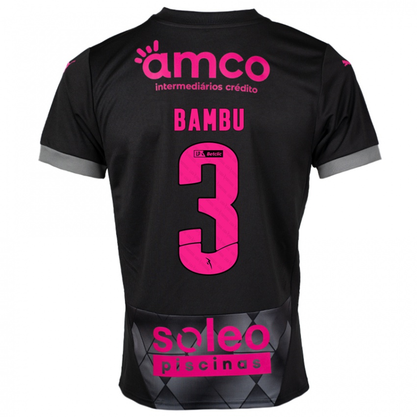 Børn Robson Bambu #3 Sort Pink Udebane Spillertrøjer 2024/25 Trøje T-Shirt