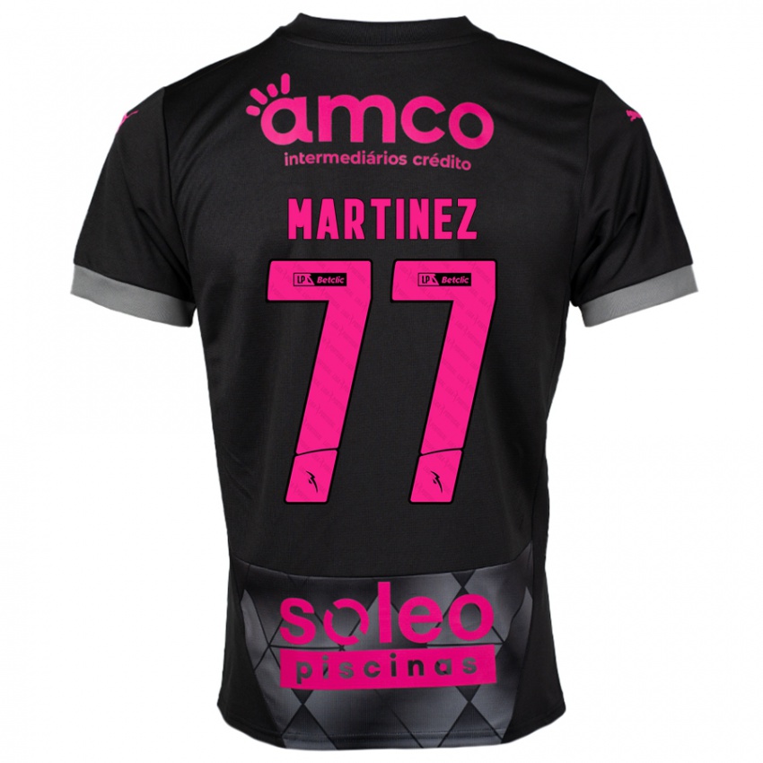 Børn Gabri Martínez #77 Sort Pink Udebane Spillertrøjer 2024/25 Trøje T-Shirt