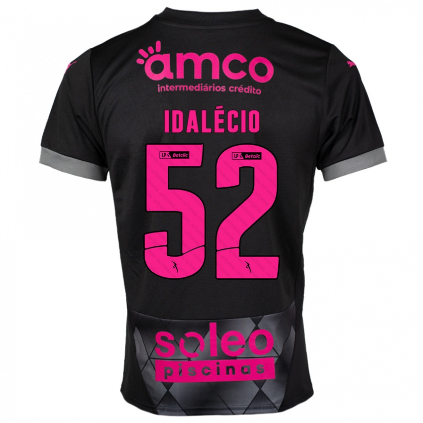 Børn Idalécio #52 Sort Pink Udebane Spillertrøjer 2024/25 Trøje T-Shirt