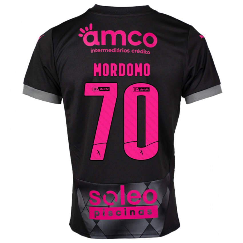 Børn Mordomo #70 Sort Pink Udebane Spillertrøjer 2024/25 Trøje T-Shirt