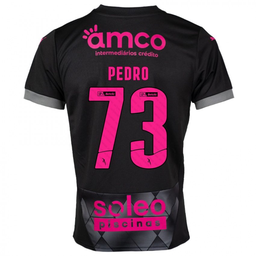 Børn Zé Pedro #73 Sort Pink Udebane Spillertrøjer 2024/25 Trøje T-Shirt