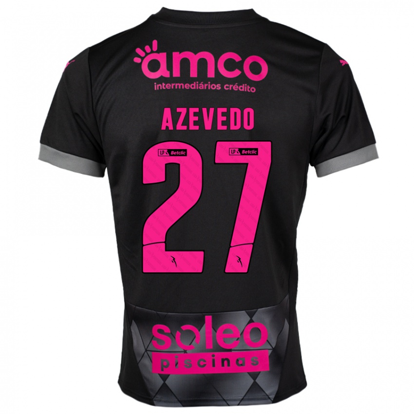 Børn Mariana Azevedo #27 Sort Pink Udebane Spillertrøjer 2024/25 Trøje T-Shirt