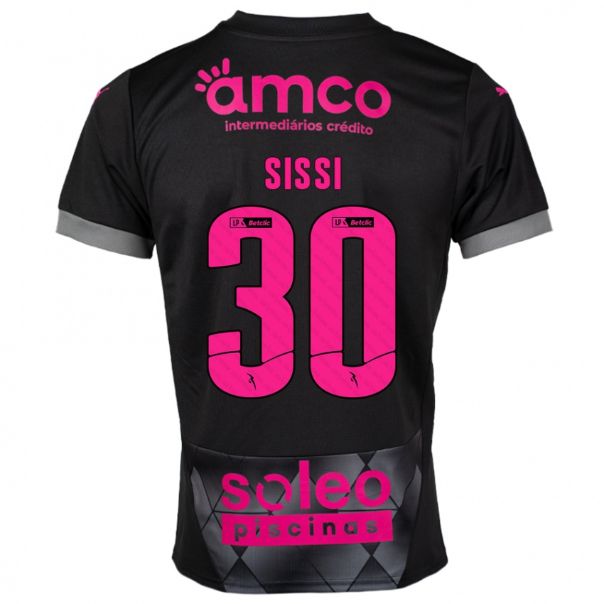 Børn Sissi #30 Sort Pink Udebane Spillertrøjer 2024/25 Trøje T-Shirt