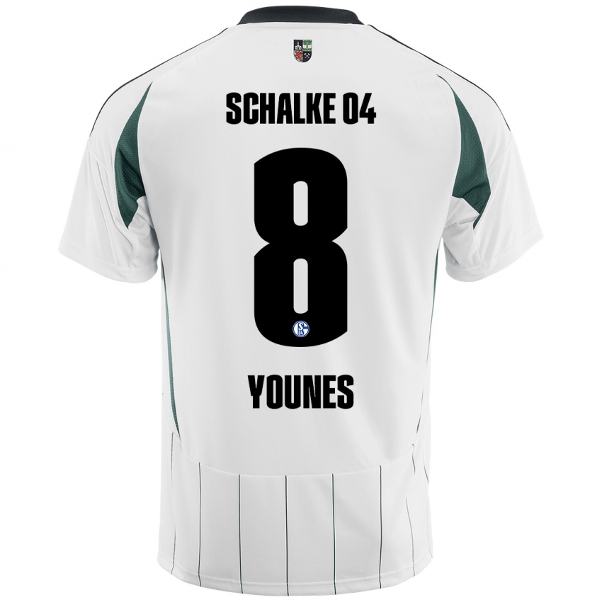 Børn Amin Younes #8 Hvid Grøn Udebane Spillertrøjer 2024/25 Trøje T-Shirt