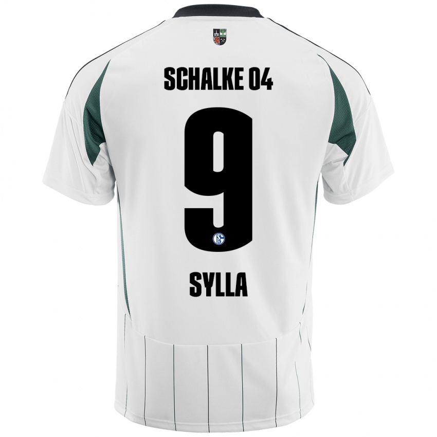 Børn Moussa Sylla #9 Hvid Grøn Udebane Spillertrøjer 2024/25 Trøje T-Shirt