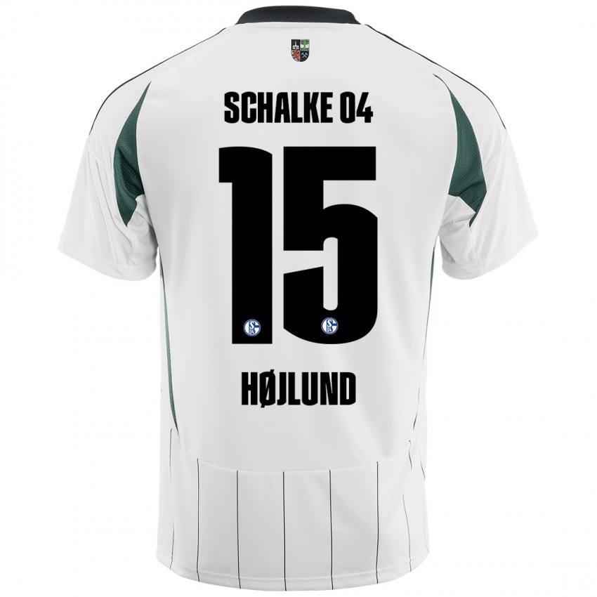 Børn Emil Højlund #15 Hvid Grøn Udebane Spillertrøjer 2024/25 Trøje T-Shirt