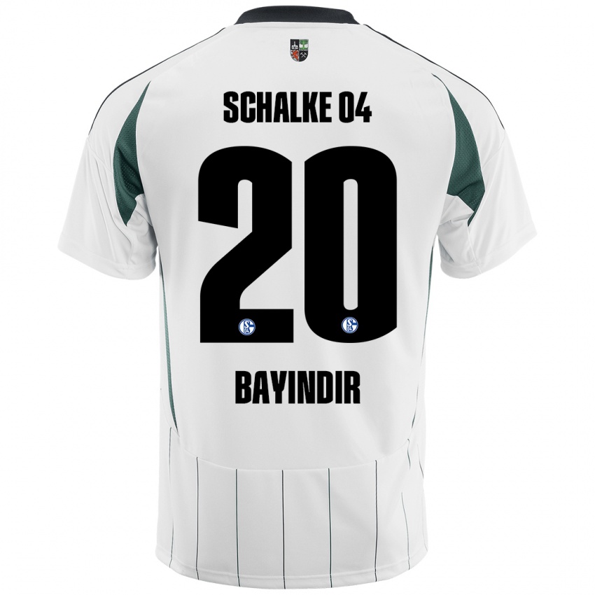 Børn Aris Bayindir #20 Hvid Grøn Udebane Spillertrøjer 2024/25 Trøje T-Shirt