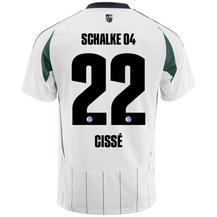 Børn Ibrahima Cissé #22 Hvid Grøn Udebane Spillertrøjer 2024/25 Trøje T-Shirt