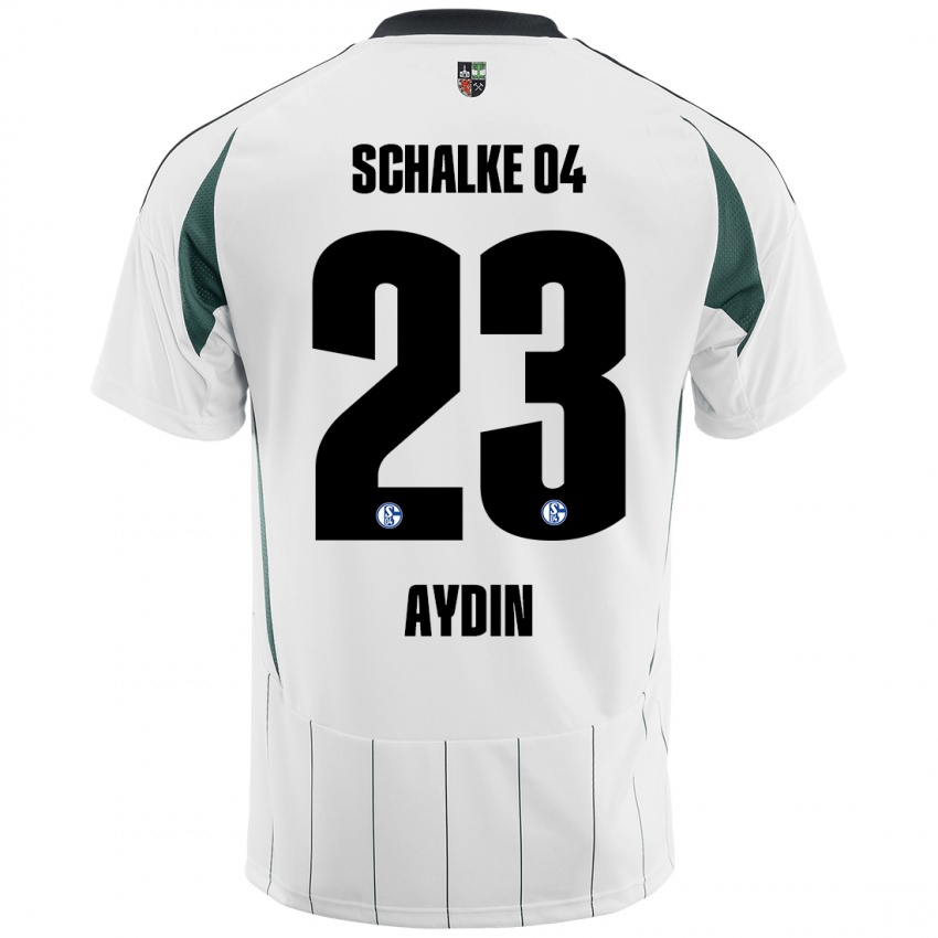 Børn Mehmet Aydın #23 Hvid Grøn Udebane Spillertrøjer 2024/25 Trøje T-Shirt