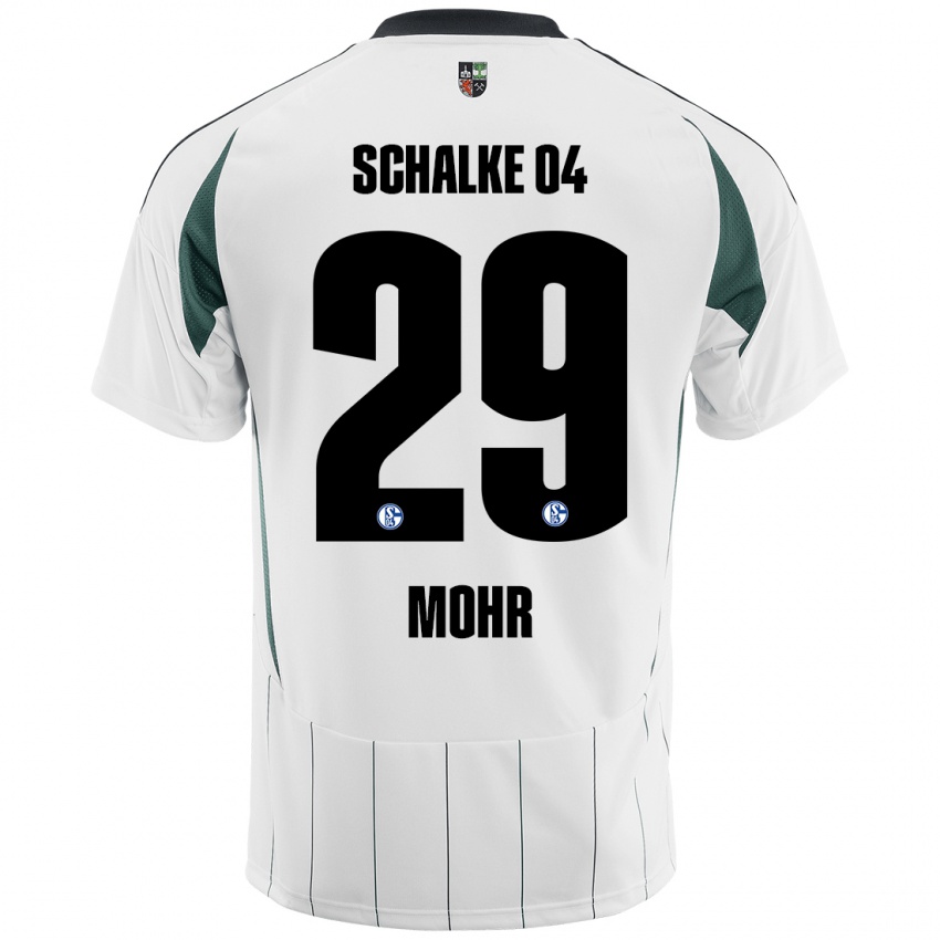 Børn Tobias Mohr #29 Hvid Grøn Udebane Spillertrøjer 2024/25 Trøje T-Shirt